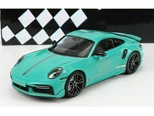 【予約】PORSCHE  PORSCHE 911 992 TURBO S COUPE N 20 SPORT DESIGN 2021 - LIGHT GREEN /Minichamps 1/18 ミニカー