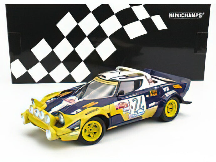 LANCIA - STRATOS HF OLIO FIAT (night version) N 24 RALLY SANREMO 1980 FABRIZIO TABATON - EMILIO RADAELLI - YELLOW BLUE WHITE /Minichamps 1/18ミニカー