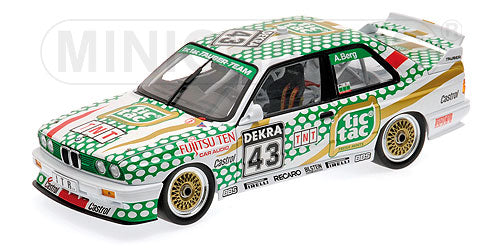 BMW | 3-SERIES M3 E30 TIC TAC TAUBER N 43 NORISRING RENNEN DTM 1991 A.BERG | WHITE AND GREEN /Minichampsミニチャンプス 1/18 ミニカー