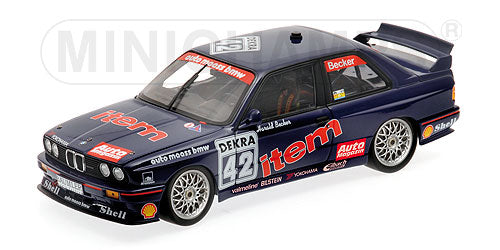 BMW | 3-SERIES M3 (E30) TEAM AUTO MAAS BMW N 42 SEASON DTM 1992 H.BECKER | BLUE RED /Minichampsミニチャンプス 1/18 ミニカー