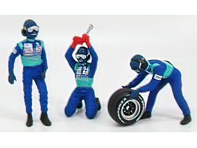 フィギュア- F1 PIT-STOP SAUBER 2002 CAMBIO GOMME ANTERIORE - フィギュア- BLUE GREEN /Minichampsミニチャンプス 1/18 ミニカー