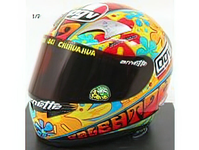 AGV - CASCO HELMET GP VALENCIA 2003 WORLD CHAMPION MOTO GP 2003 VALENTINO ROSSI - VARIOUS /Minichampsミニチャンプス ヘルメット レプリカ 1/2