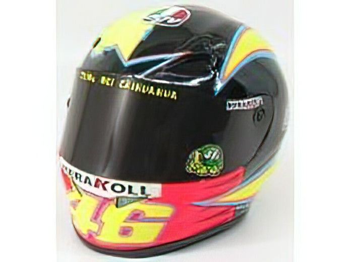 AGV - CASCO HELMET AGV VALENTINO ROSSI WORLD CHAMPION MOTOGP 2005 - GREY BLACK YELLOW /Minichampsミニチャンプス ヘルメット レプリカ 1/2