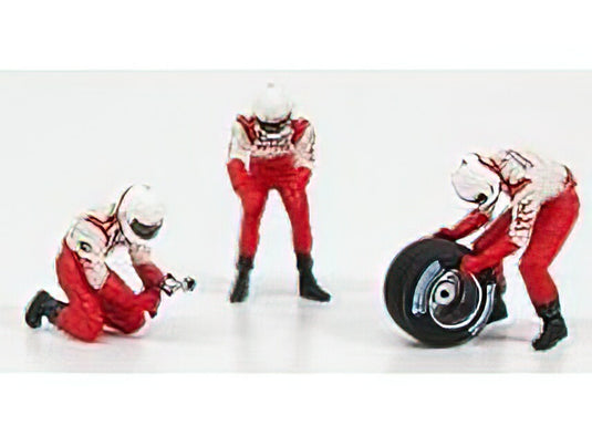 FIGURES - F1 PIT-STOP TOYOTA 2002 CAMBIO GOMME POSTERIORE - FIGURES - WHITE RED /Minichamps 1/43 フィギュア ミニカー