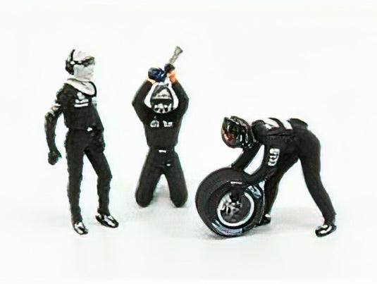 FIGURES - F1 PIT-STOP SET MINARDI 2003 CAMBIO GOMME ANTERIORE - FIGURES - BLACK /Minichamps 1/43 フィギュア ミニカー