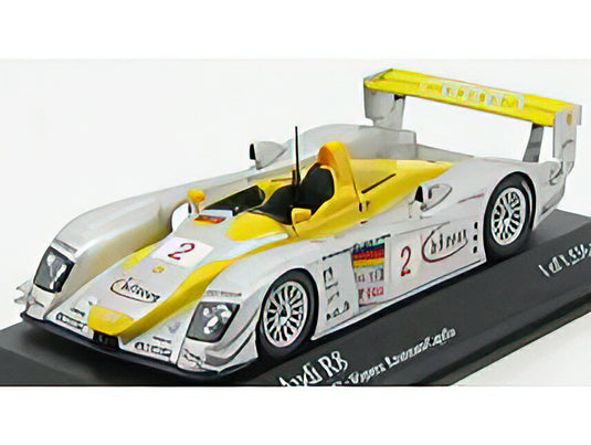 AUDI - R8 N 2 WINNER PETIT LE MANS 2002 T.KRISTENSEN - R.CAPELLO - SILVER YELLOW /Minichamps 1/43 ミニカー