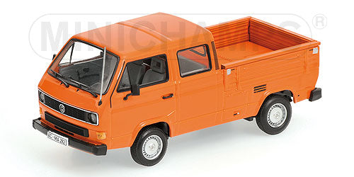 VOLKSWAGEN | T3 DOUBLE CAB DOKA PRITSCHE PICK-UP 1983 | ORANGE /Minichampsミニチャンプス 1/43 ミニカー