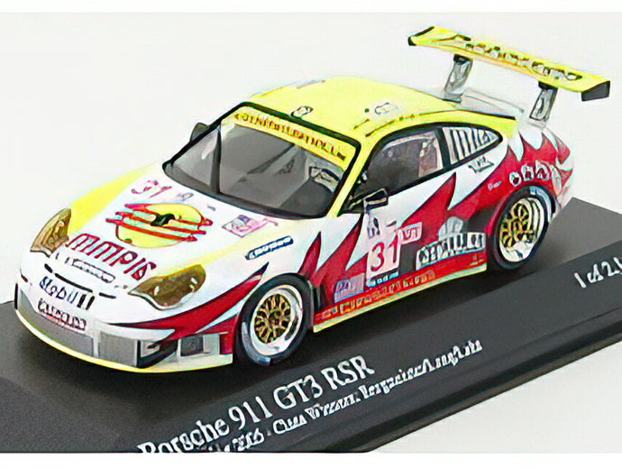 PORSCHE - 911 GT3RSR N 31 WINNER CLASS 12h SEBRING 2005 LONG LUHR - WHITE YELLOW RED /Minichamps 1/43 ミニカー