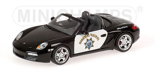 PORSCHEポルシェ | BOXSTER SPIDER HIGHWAY PATROL POLICE 2005 | BLACK WHITE /Minichampsミニチャンプス 1/43 ミニカー