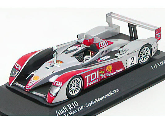 AUDI - R10 N 2 24h LE MANS 2007 CAPELLO - McNISH - KRISTENSEN - SILVER RED /Minichamps 1/43 ミニカー