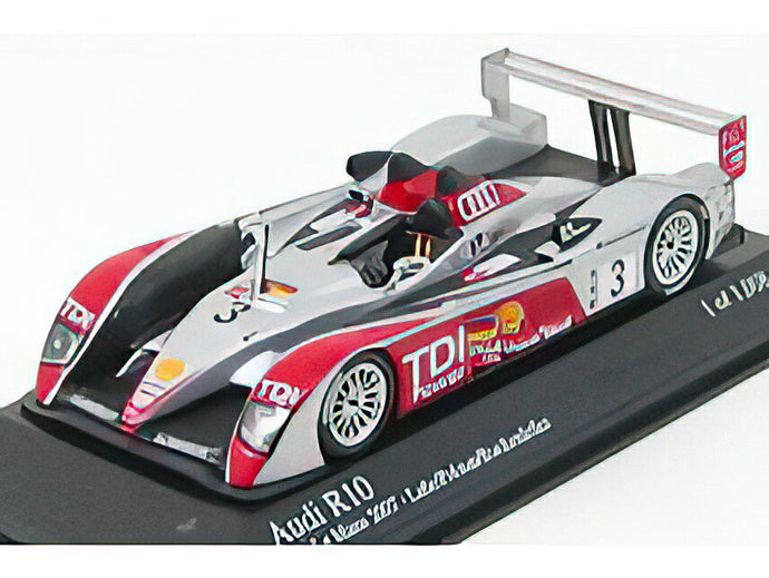 AUDI - R10 N 3 24h LE MANS 2007 LUHR - PREMAT - ROCKENFELLER - SILVER RED /Minichamps 1/43 ミニカー