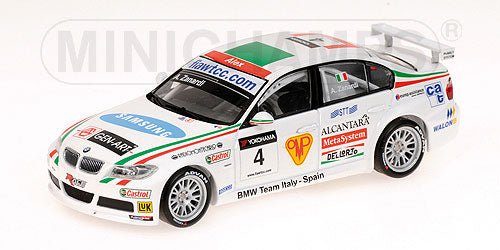 BMW | 3-SERIES 320si TEAM BMW ITALY N 4 3rd RACE SPAIN WTCC 2007 ALEX ZANARDI | WHITE /Minichampsミニチャンプス 1/43 ミニカー