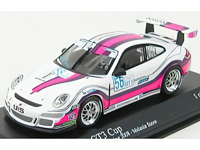 PORSCHE - 911 GT3 N 56 SNOW RACING IMSA CHALLENGE SEBRING 2008 M.SNOW - WHITE PINK /Minichamps 1/43 ミニカー