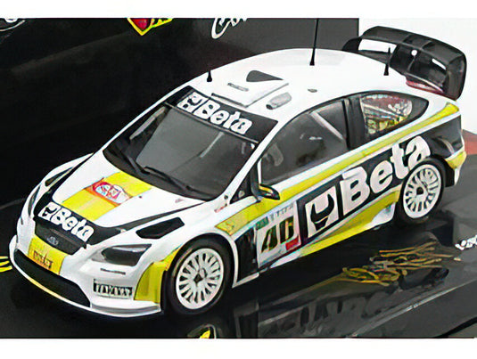 FORD ENGLAND - FOCUS RS07 WRC BETA N 46 RALLY MONZA 2008 VALENTINO ROSSI - C.CASSINA - WHITE BLACK YELLOW /Minichamps 1/43 ミニカー