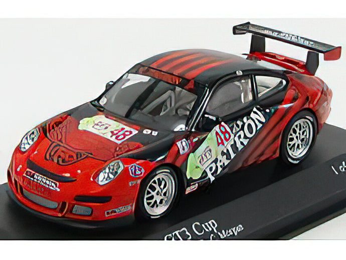 PORSCHE - 911 997 GT3 CUP N 48 IMSA GT3 SFIDA 2009 CHARLES MORGAN - ORANGE BLACK /Minichamps 1/43 ミニカー