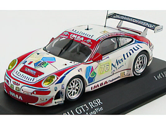 PORSCHE - 911 997 GT3 RSR TEAM IMSA PERFORMANCE MATMUT N 76 24h LE MANS 2009 R.NARAC - P.LONG - P.PILET - WHITE RED /Minichamps 1/43 ミニカー