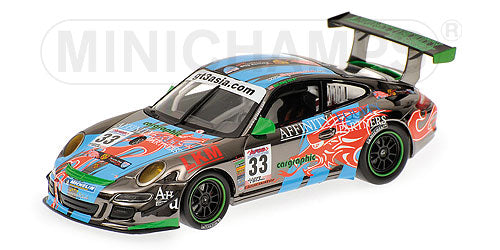 PORSCHEポルシェ | 911 997 GT3 CUP S N 33 WINNER GT3 ASIA CHALLENGE - ASIAN FESTIVAL OF SPEED 2009 MOK WENG SUN | GREY MET LIGHT BLUE RED /Minichampsミニチャンプス 1/43 ミニカー