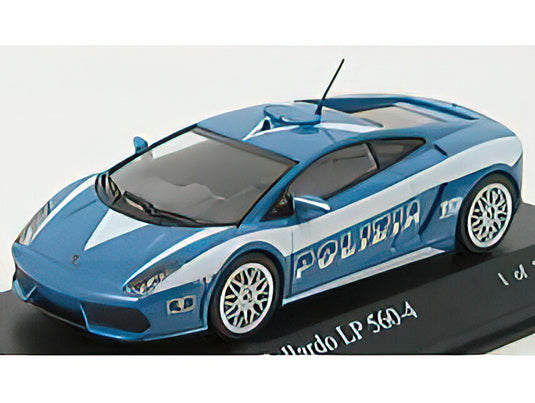 LAMBORGHINI - GALLARDO LP560-4 POLIZIA 2009 - LIGHT BLUE WHITE /Minichamps 1/43 ミニカー