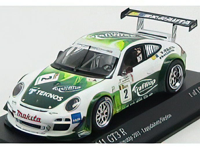 PORSCHE - 911 997 GT3 R TEAM PROSPEED COMPETITION N 2 FIA GT3 CHAMPIONSHIP 2011 LAPPALAINEN - HEYLEN - WHITE GREEN /Minichamps 1/43 ミニカー