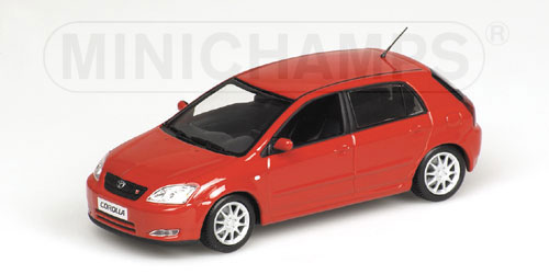 TOYOTAトヨタ | COROLLA 2001 | RED /Minichampsミニチャンプス 1/43 ミニカー