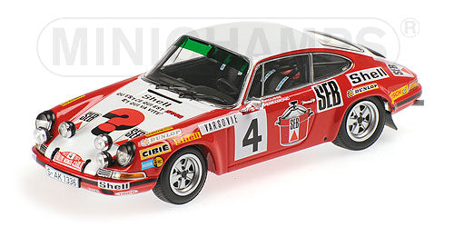 PORSCHEポルシェ | 911 S 901 N 4 2nd RALLY MONTECARLO 1972 LARROUSSE - PERRAMOND | RED WHITE /Minichampsミニチャンプス 1/43 ミニカー