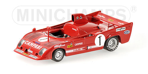 ALFA ROMEOアルファロメオ | 33 TT N 1 12 TEAM WKRT WINNER TARGA FLORIO 1975 MERZARIO - MASS | RED /Minichampsミニチャンプス 1/43 ミニカー