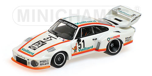 PORSCHEポルシェ | 935/77 VAILLANT N 51 DRM ZOLDER 1977 B.WOLLEK | WHITE ORANGE /Minichampsミニチャンプス 1/43 ミニカー