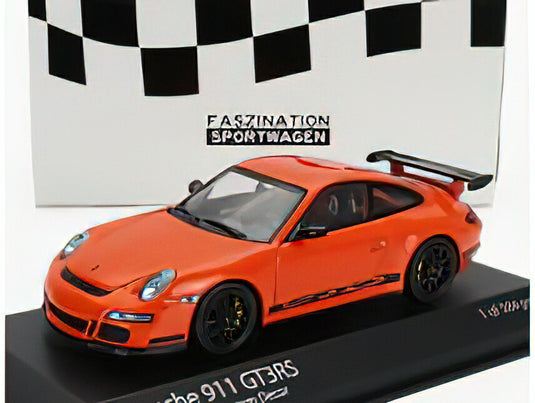 Porscheポルシェ 911 997 GT3 RS COUPE 2006 - ORANGE BLACK /Minichamps 1/43 ミニカー