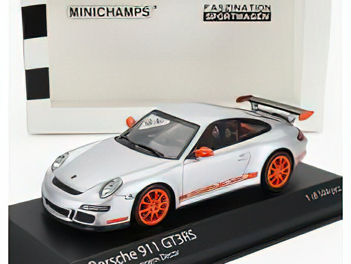 【予約】1-3月以降発売予定PORSCHE - 911 997 GT3 RS COUPE 2006 - SILVER ORANGE /Minichamps 1/43 ミニカー