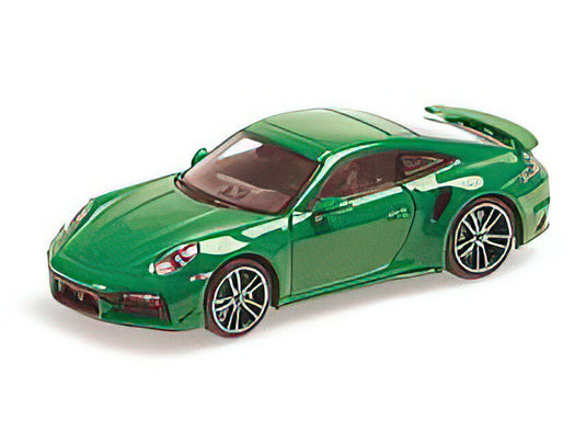 【予約】2023年発売予定PORSCHE - 911 992 TURBO S COUPE SPORT DESIGN 2021 - GREEN /Minichamps 1/43 ミニカー