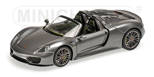 PORSCHEポルシェ | 918 SPIDER 2013 | GREY MET /Minichampsミニチャンプス 1/43 ミニカー