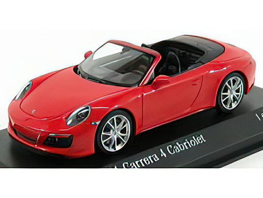 PORSCHE - 911 991-2 CARRERA 4S CABRIOLET 2017 - RED /Minichamps 1/43 ミニカー