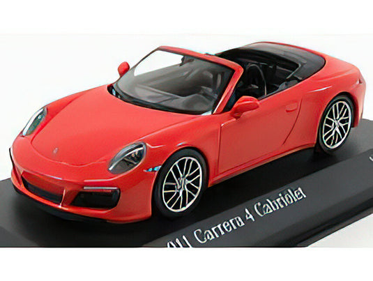 PORSCHE - 911 991-2 CARRERA 4S CABRIOLET 2017 - ORANGE /Minichamps 1/43 ミニカー