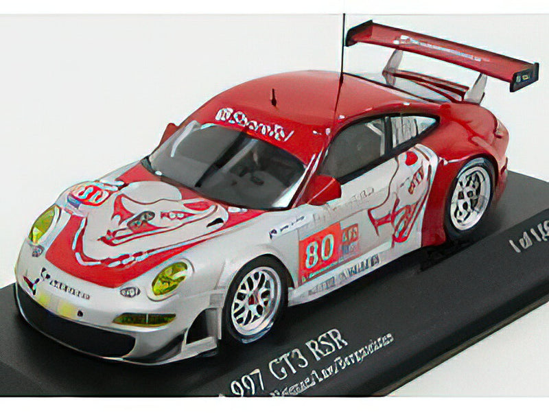 PORSCHE - 911 997 GT3 RSR 4.0L TEAM FLYING LIZARD MOTORSPORTS N 80 24h LE MANS 2010 S.NEIMAN - D.LAW - J.BERGMEISTER - RED SILVER /Minichamps 1/43 ミニカー