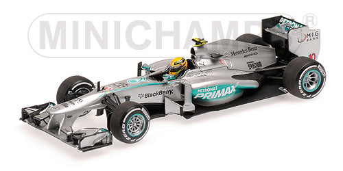 MERCEDES GP | F1  MGPW04 PETRONAS N 10 1st PODIUM MALAYSIAN GP 2013 LEWIS HAMILTON | SILVER GREEN /Minichampsミニチャンプス 1/43 ミニカー