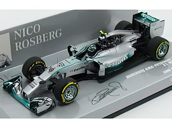 MERCEDES GP - F1 W05 AMG PETRONAS N 6 ABU DHABI GP 2014 NICO ROSBERG - SILVER GREEN /Minichamps 1/43 ミニカー