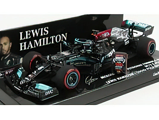 MERCEDES GP - F1 W12 MERCEDES M12 EQ POWER+ TEAM AMG PETRONAS MOTORSPORT FORMULA ONE N 44 100th POLE POSITION WINNER SPAIN GP 2021 LEWIS HAMILTON - BLACK GREEN /Minichamps 1/43 ミニカー