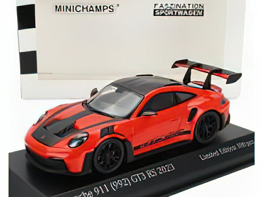 PORSCHE  911 992 GT3 RS COUPE 2023 - BLACK WHEELS - RED BLACK/Minichamps 1/43ミニカー