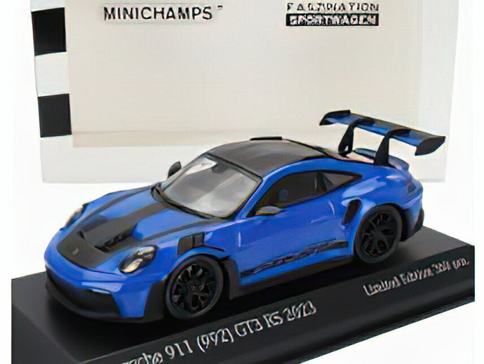 PORSCHE  911 992 GT3 RS COUPE 2023 - BLACK WHEELS - BLUE BLACK/Minichamps 1/43ミニカー