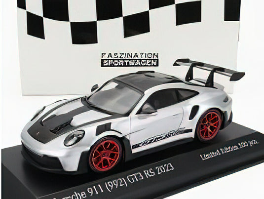 PORSCHE  911 992 GT3 RS COUPE WEISSACH PACKAGE 2023 - SILVER BLACK/Minichamps 1/43ミニカー