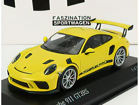 PORSCHE - 911 991-2 GT3 RS COUPE 2018 - SILVER RIMS - RACING YELLOW /Minichamps 1/43 ミニカー