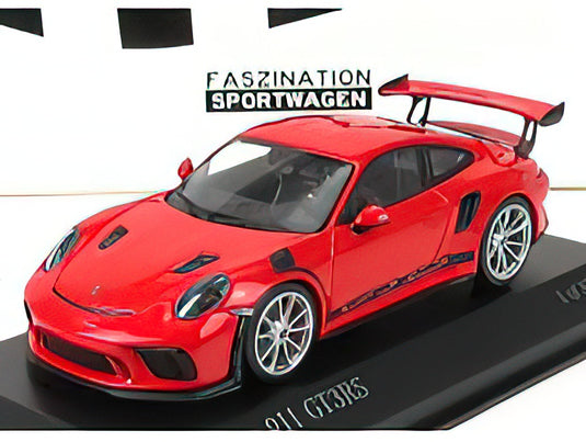 PORSCHE - 911 991-2 GT3 RS COUPE 2018 - SILVER RIMS - GUARDS RED /Minichampsミニチャンプス 1/43 ミニカー