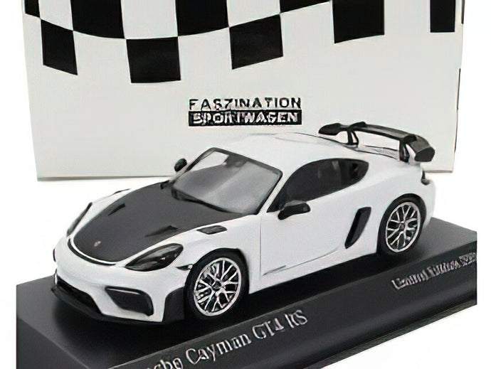 PORSCHE - 718 (982) CAYMAN GT4 RS 2021 - WHITE BLACK /Minichamps 1/43 ミニカー