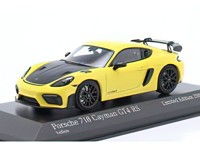 【予約】5月以降発売予定PORSCHE - 718 (982) CAYMAN GT4 RS 2021 - BLACK RIMS - YELLOW BLACK /ミニチャンプス 1/43 ミニカー