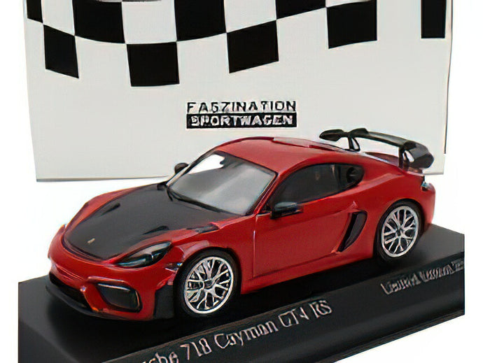 PORSCHE - 718 (982) CAYMAN GT4 RS 2021 - RED BLACK /Minichamps 1/43 ミニカー