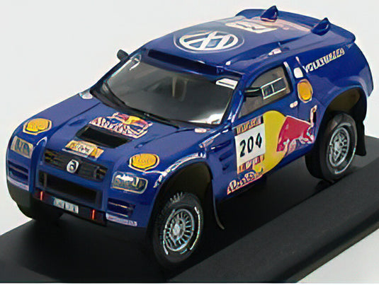 VOLKSWAGEN - RACE TOUAREG RED BULL N 204 RALLY PARIS DAKAR 2004 KLEINSCHMIDT - PONS - BLUE /Minichamps 1/43 ミニカー