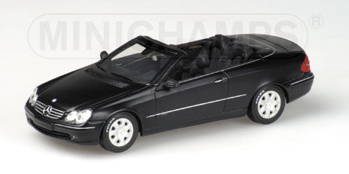 MERCEDES BENZメルセデスベンツ | CLK-CLASS CABRIOLET A209 2003 | MATT BLACK /Minichampsミニチャンプス 1/43 ミニカー