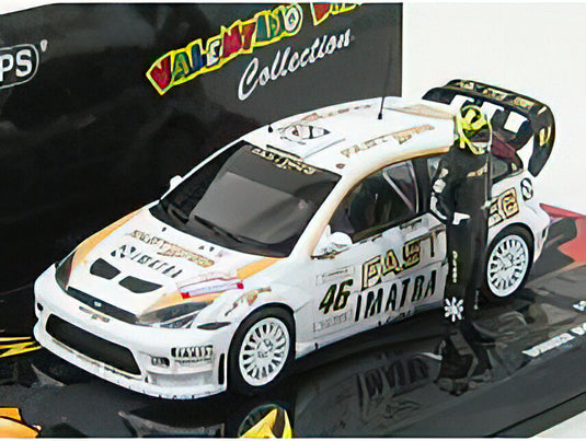 FORD ENGLAND - FOCUS RS WRC N 46 WINNER RALLY MONZA 2006 VALENTINO ROSSI + FIGURE - WHITE GOLD BLACK /Minichamps 1/43 ミニカー