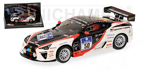 LEXUS | LFA N 50 24h ADAC NURBURGRING 2010 T.KINOSHITA - A.LIDA - J.WAKISAKA - K.OSHIMA | BLACK WHITE RED /Minichampsミニチャンプス 1/43 ミニカー