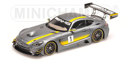 MERCEDES BENZメルセデスベンツ | GTS AMG GT3 N 1 PRESENTATION HOCKENHEIMRING 2015 | MATT GREY YELLOW /Minichampsミニチャンプス 1/43 ミニカー